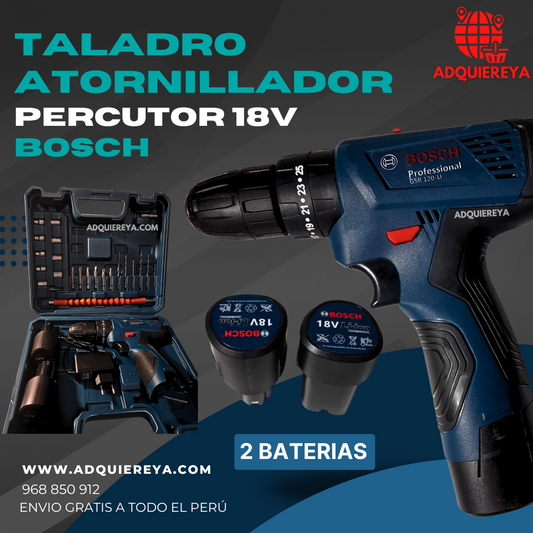 TALADRO ATORNILLADOR Y PERCUTOR 18V BOSCH