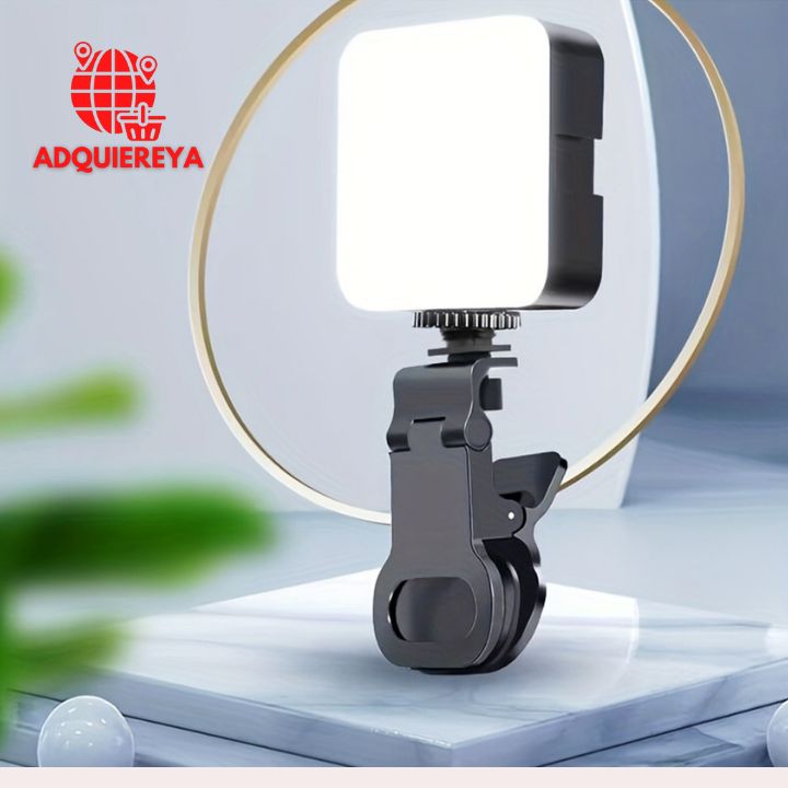 LUZ DE VIDEO LED CON PINZA (para celular o computadora)