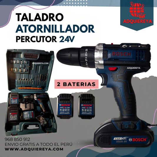 TALADRO ATORNILLADOR Y PERCUTOR 24V BOSCH