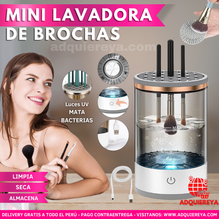 MINI LAVADORA DE BROCHAS (ELÉCTRICO Y DESINFECTANTE)