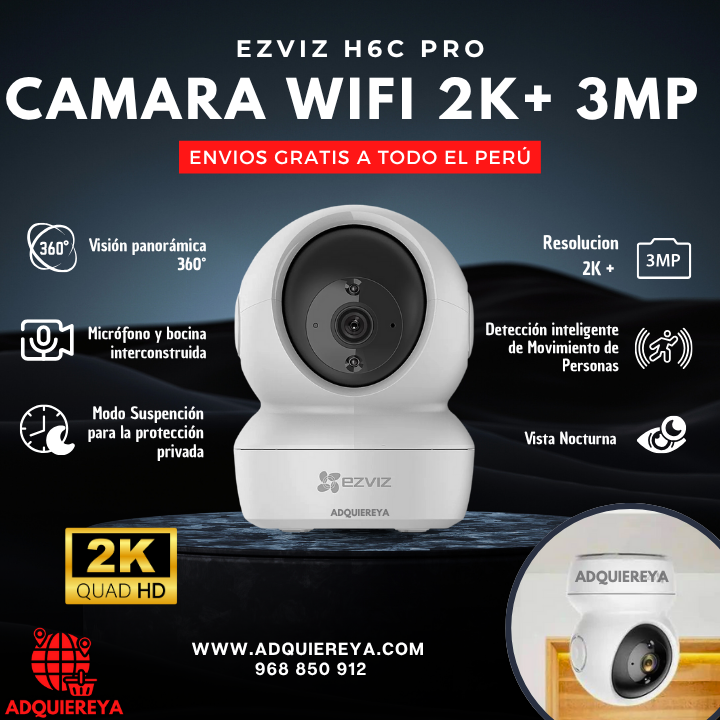 Cámara EZVIZ H6C 2K+ (3MP)