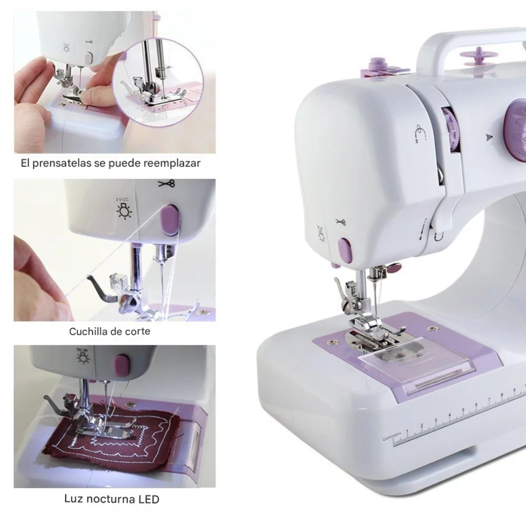 🧵 MAQUINA DE COSER CON COSTURA INVERSA Y 12 PUNTADAS CON MESA