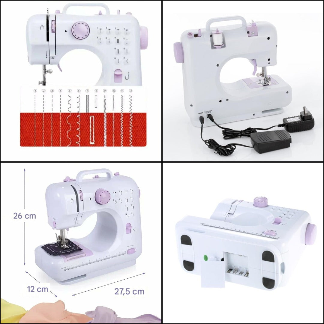 🧵 MAQUINA DE COSER CON COSTURA INVERSA Y 12 PUNTADAS CON MESA