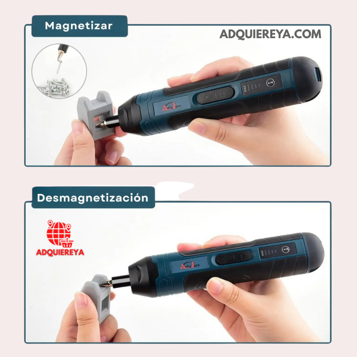 DESTORNILLADOR INALÁMBRICO CON 105 PIEZAS Y LUZ LED