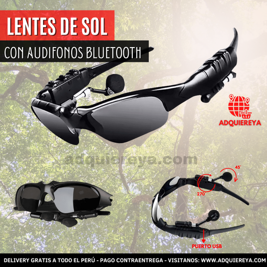 LENTES DE SOL CON AUDIFONOS BLUETOOTH