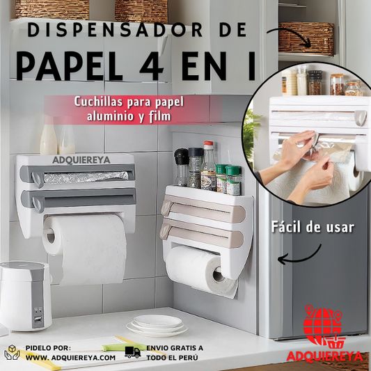 DISPENSADOR DE PAPEL 4 EN 1