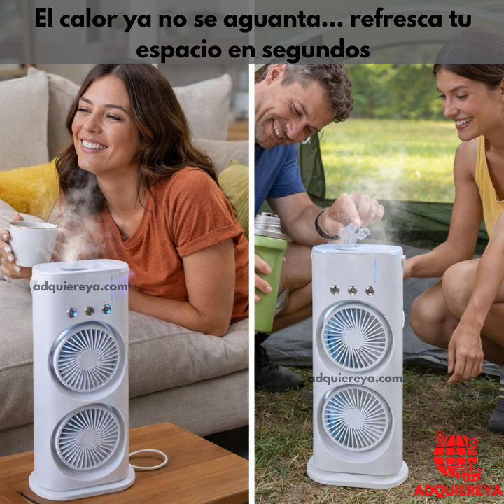 VENTILADOR CON HUMIFICADOR PORTATIL