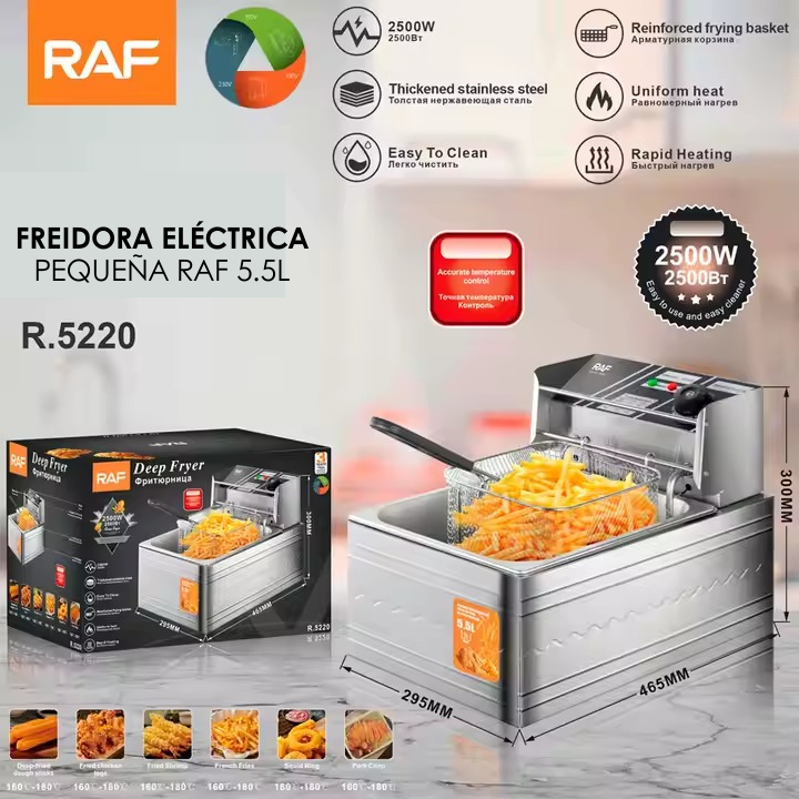 FREIDORA ELÉCTRICA RAF 5.5L
