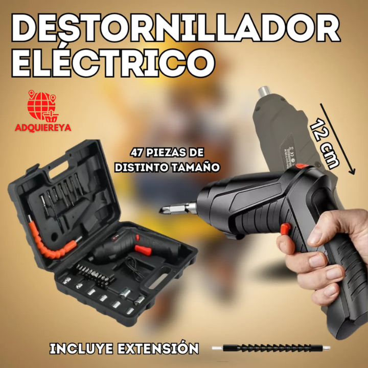 DESTORNILLADOR INALÁMBRICO MULTIUSOS 47 EN 1 RECARGABLE