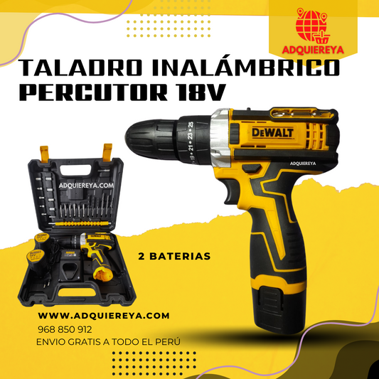 TALADRO ATORNILLADOR Y PERCUTOR 18V DeWALT