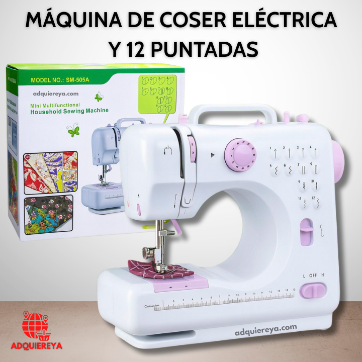MAQUINA DE COSER ELÉCTRICA Y 12 PUNTADAS