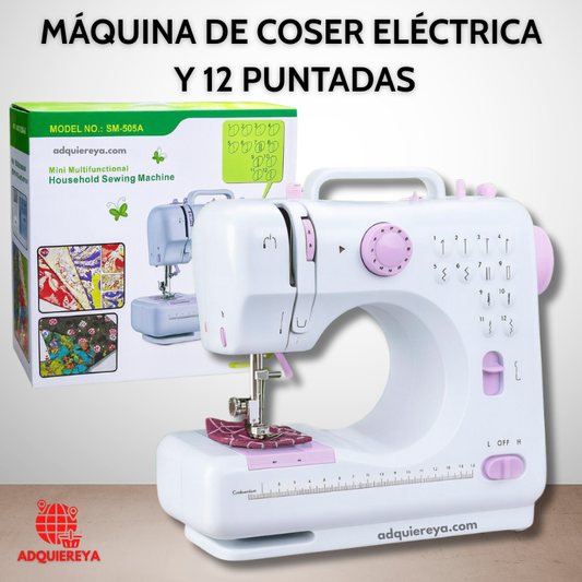 MAQUINA DE COSER ELÉCTRICA Y 12 PUNTADAS