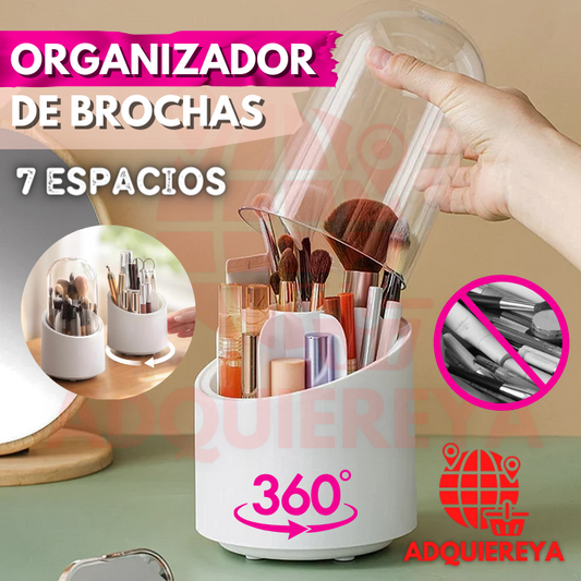 ORGANIZADOR DE BROCHAS GIRATORIO 360°