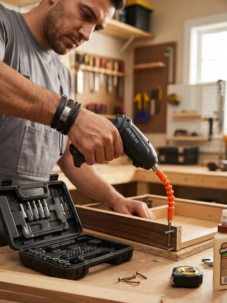 DESTORNILLADOR INALÁMBRICO MULTIUSOS 47 EN 1 RECARGABLE