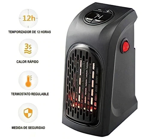 Calefactor personal Klack Handy Heater de cerámica de 1500W con calor  ajustable, portátil, silencioso y eficiente energéticamente – Klack Europe
